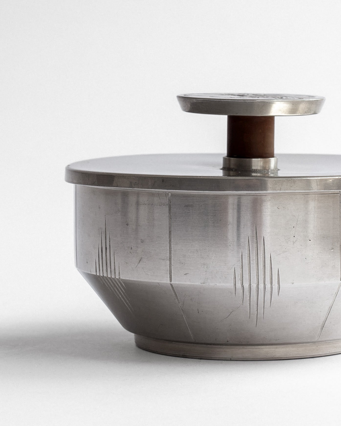 Art Deco Pewter Box by Oscar Antonsson, 1930s, Sweden — lifestyle setting