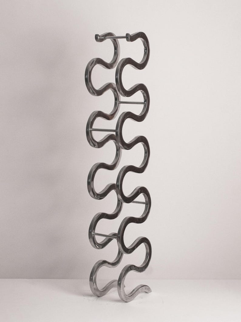Post Modern Serpent Wine Rack- Sculptural Decor — close-up