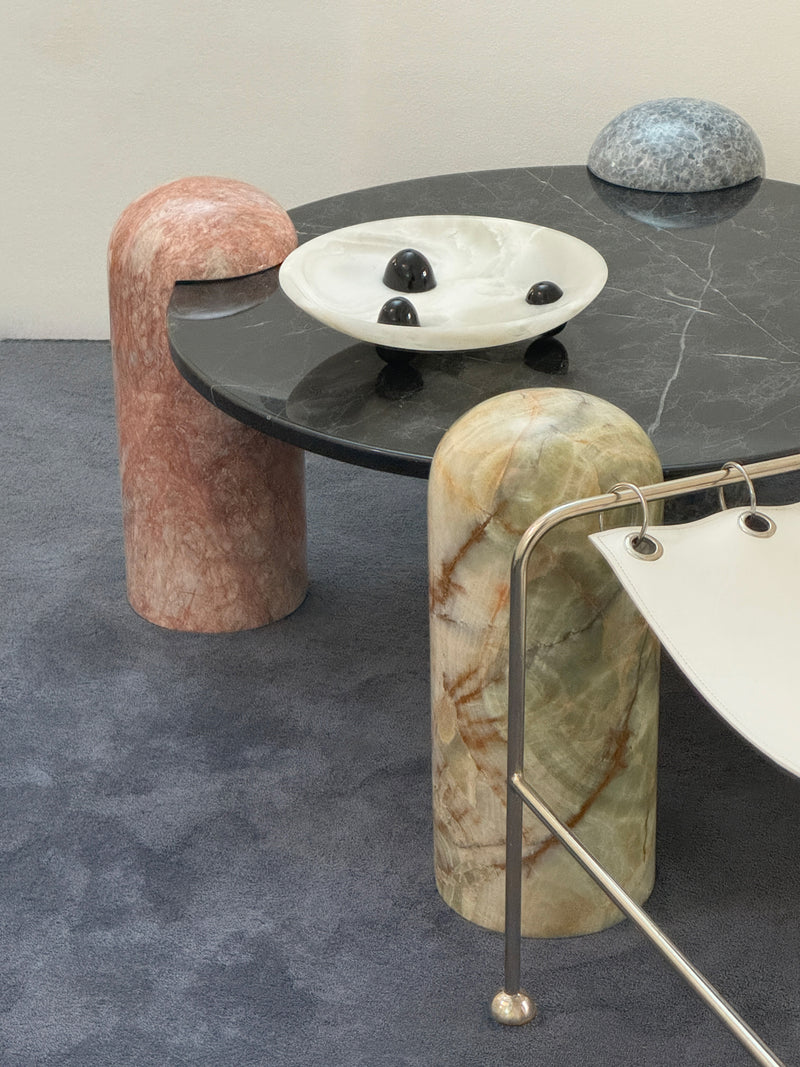 Uovo Bowl, in Stone and Onyx — detail view