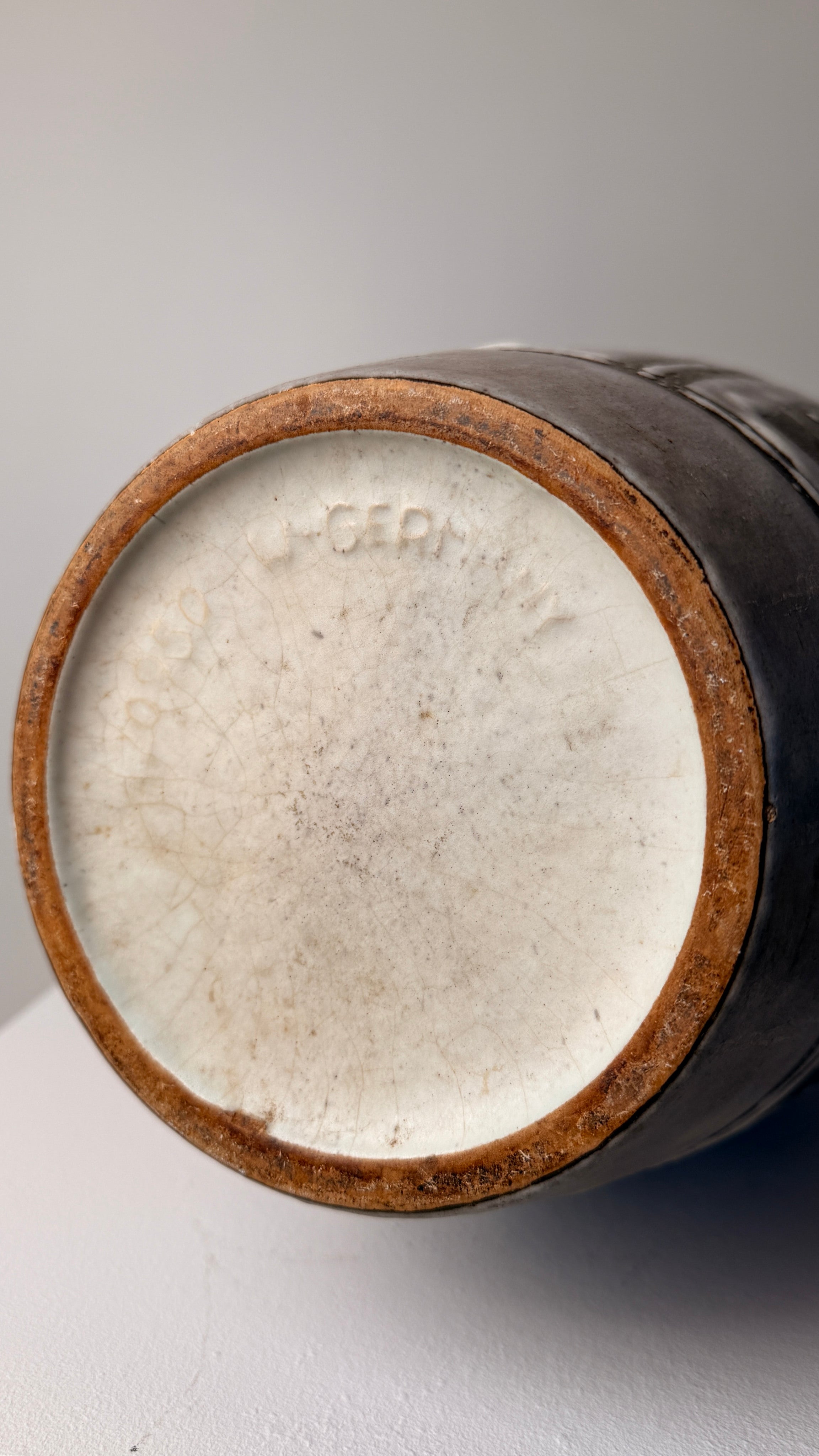 Ceramic pitcher, Germany, circa 1960. — close-up of base showing maker's mark