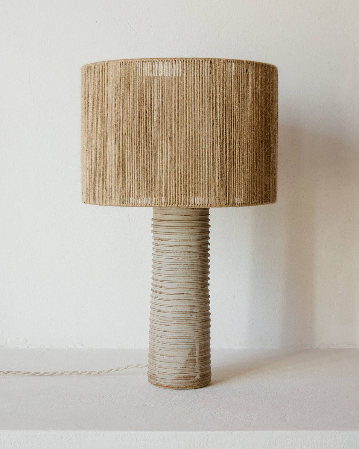 Contemporary Classic Table Lamps in Glass "Patagonia" — side angle