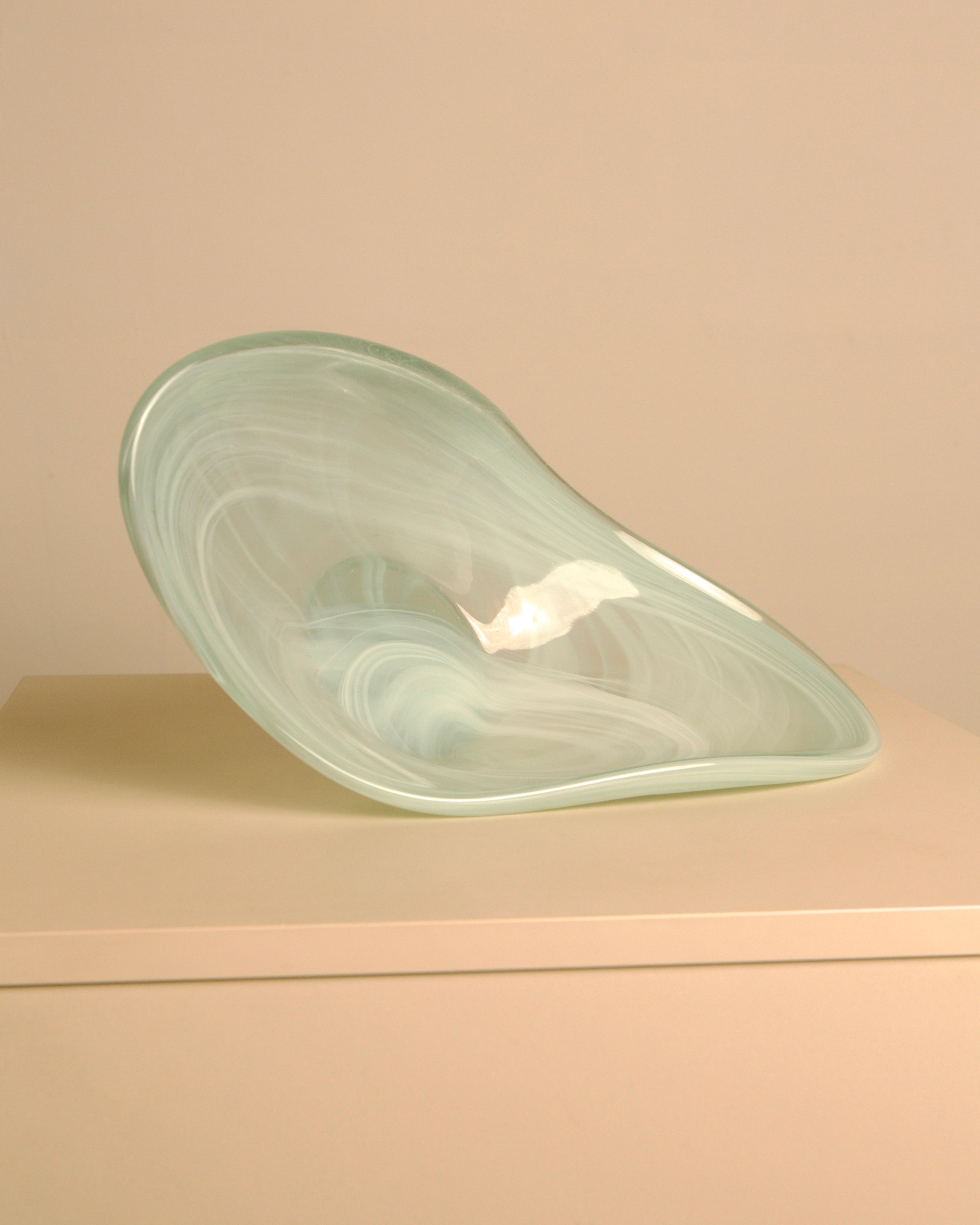 Murano Glass Catchall "Ghost" Bowl, Italy, 1980s — close-up