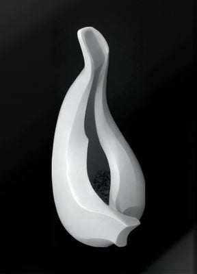 Shiro III - Modern Sculpture in Porcelain Clay — lifestyle setting