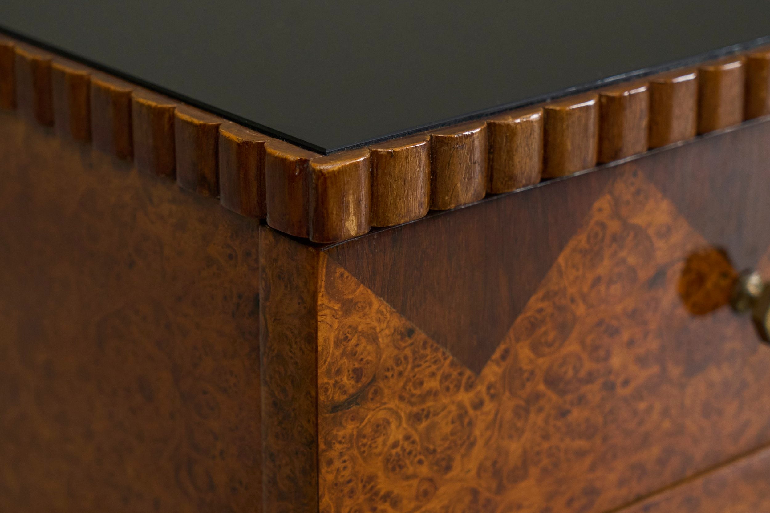 Exceptional Pair of Art Deco Cabinets Europe 1930s — close-up