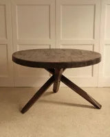Circular wooden table — additional view