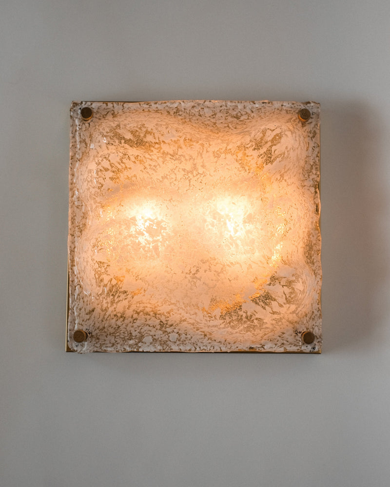 Extra Large Toni Zuccheri Murano Ice Glass Wall Lamp — alternate view