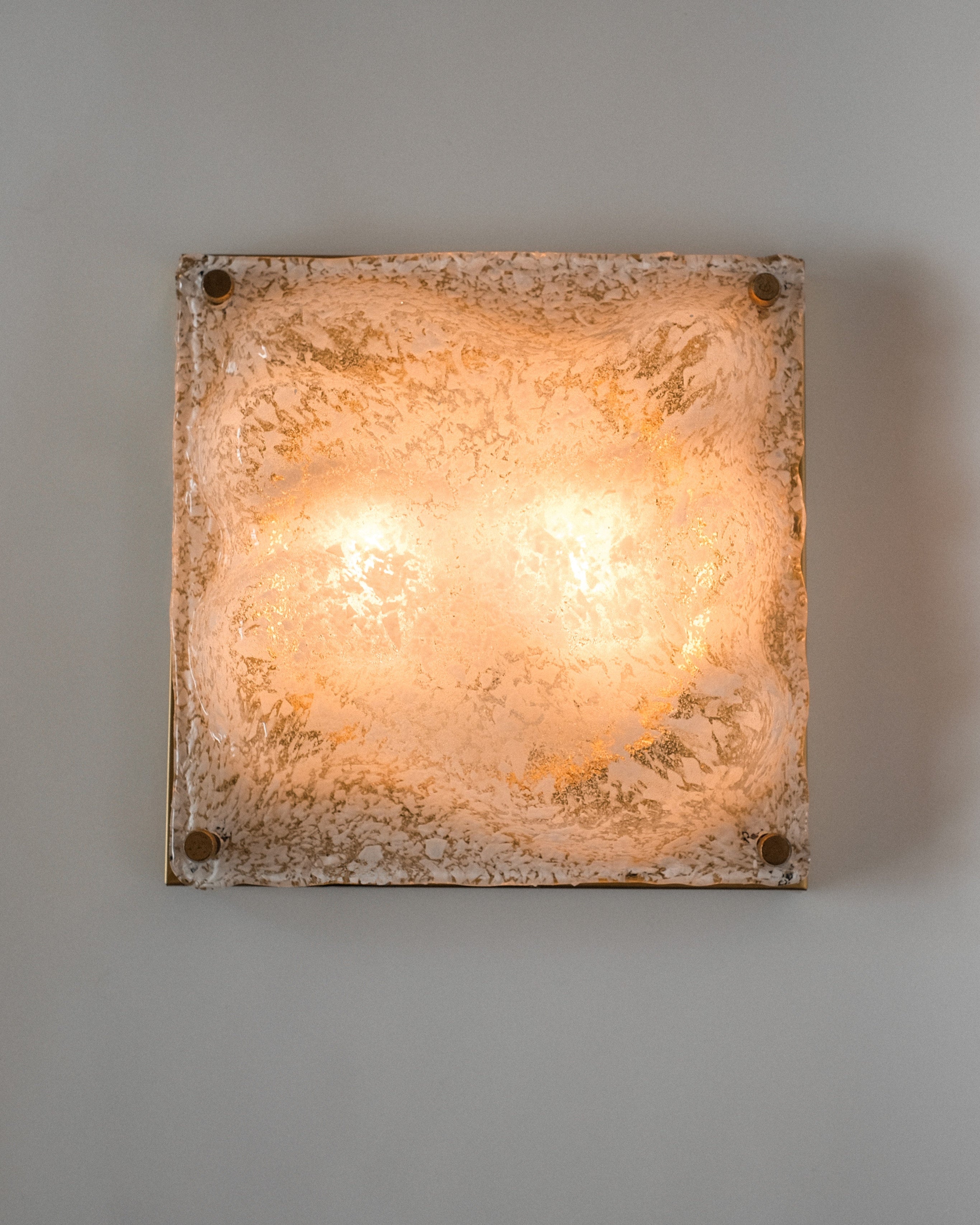 Extra Large Toni Zuccheri Murano Ice Glass Wall Lamp — alternate view