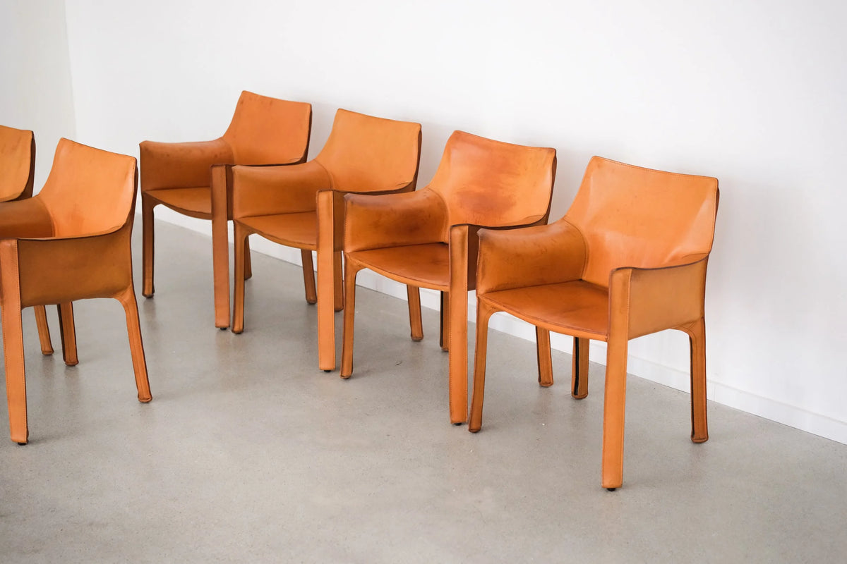 Cab 413 by Mario Bellini for Cassina — Set of 7 — additional view