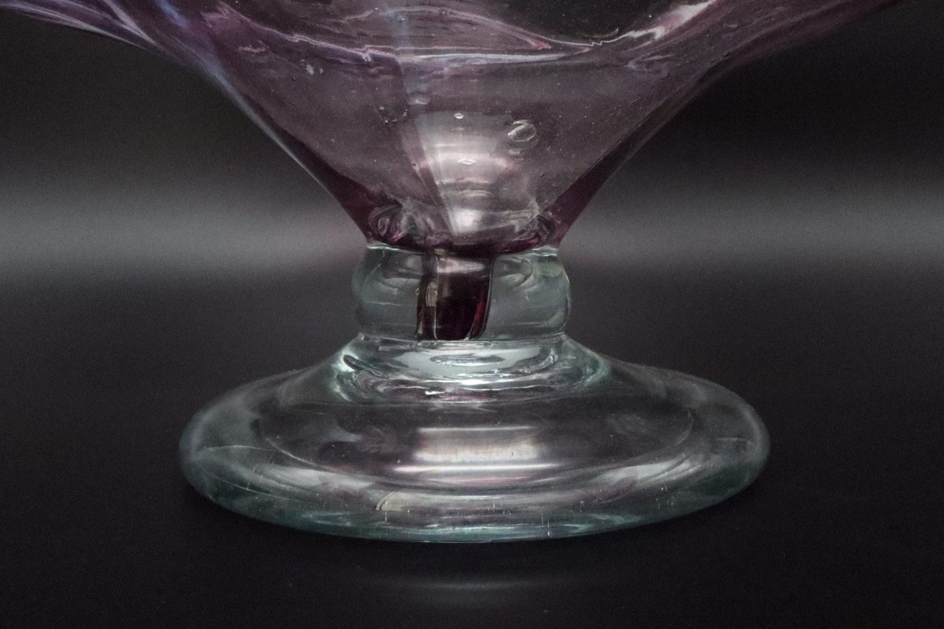 Mid-Century Bohemian Art Glass Centerpiece Bowl by Josef Hospodka for Chřibská – 1960s/197 — side angle
