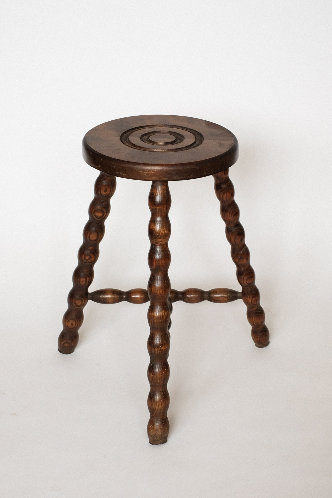Charming Vintage French Bobbin Leg Wooden Stool by septembre studios | The Oblist
