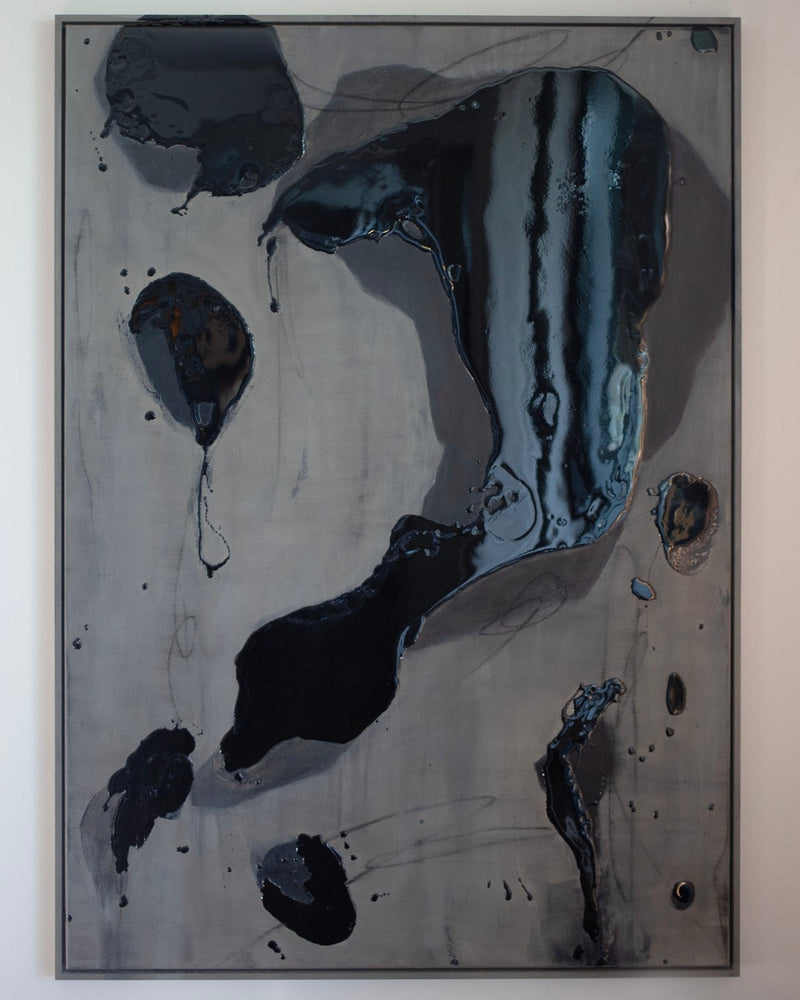 Echoes in Black - Painting by STUDIOPOLS | The Oblist — black and gray tones, contemporary art
