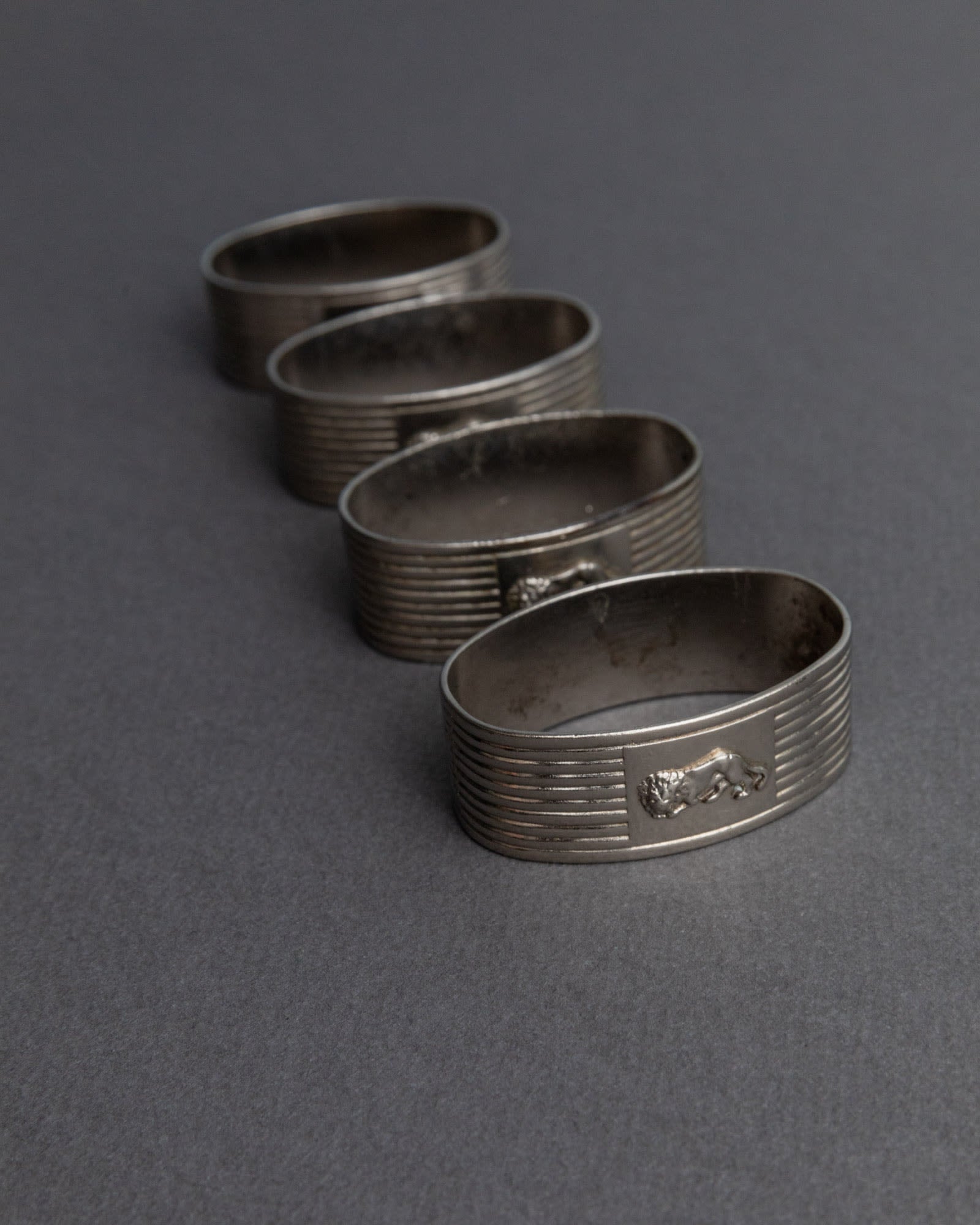 1960s Silver Plated Napkin Rings, Set of 4