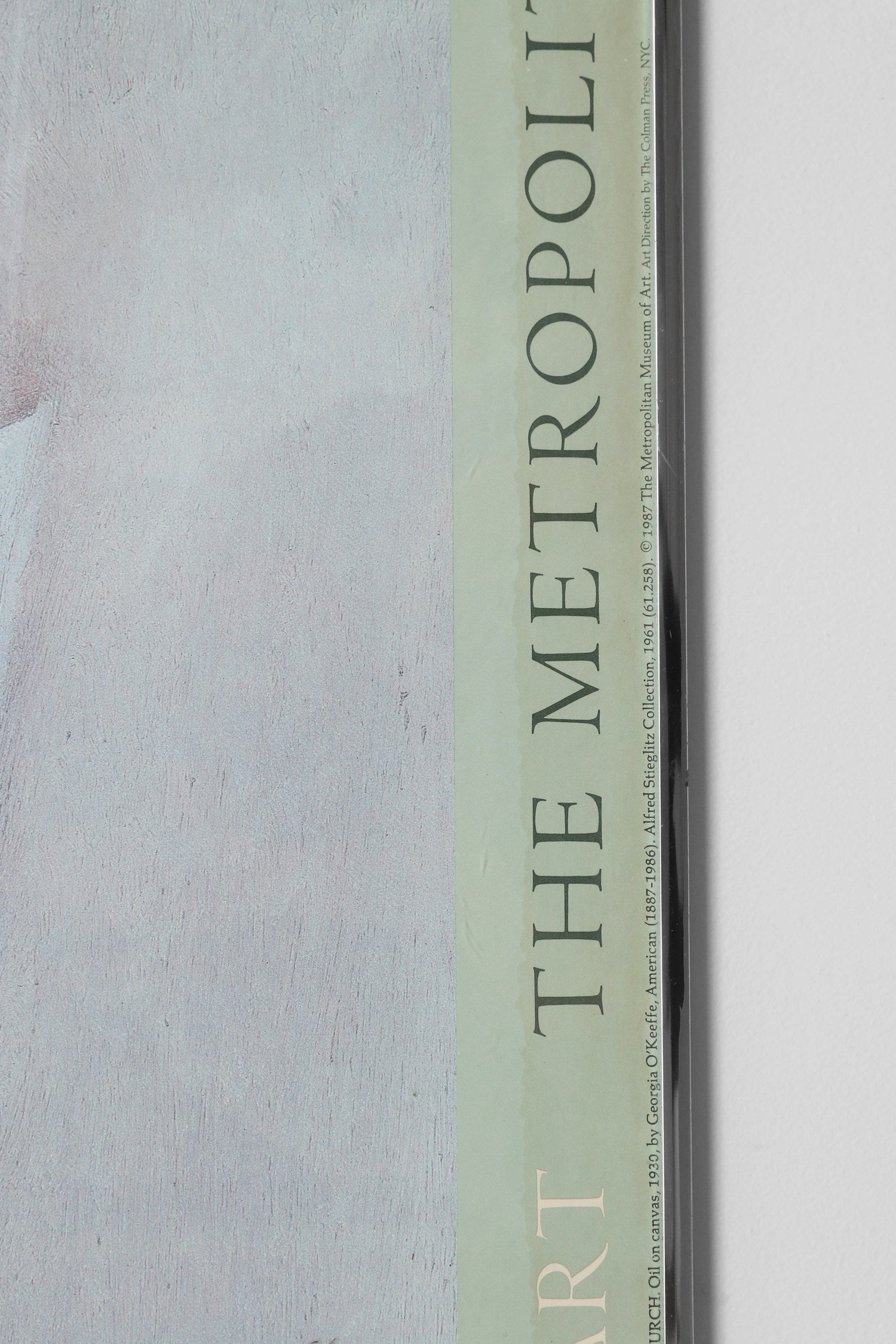 Georgia O’Keefe Exhibition Poster, 1987 — close-up of textured paper edge
