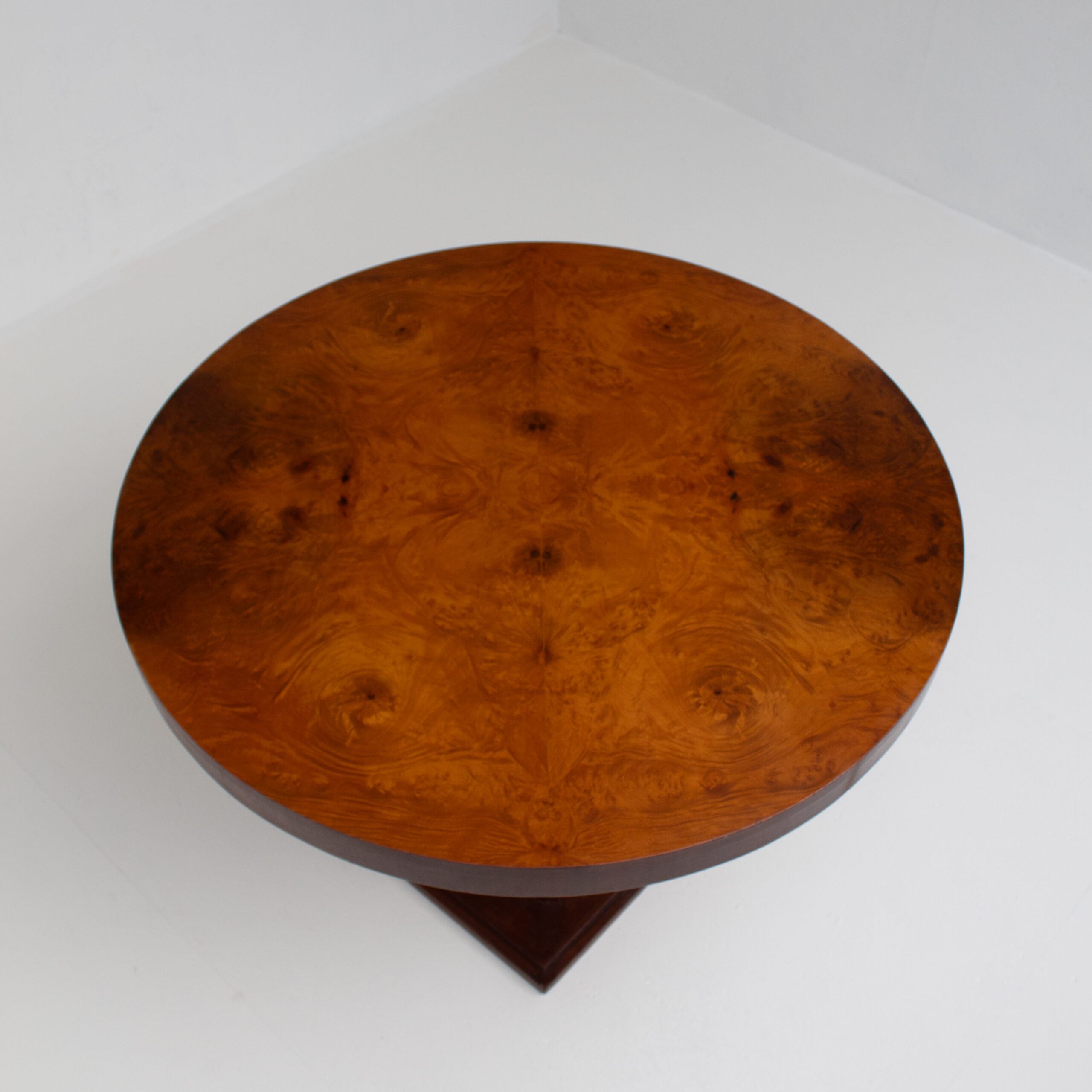 Art Deco Round Table with Geometric Base — alternate view
