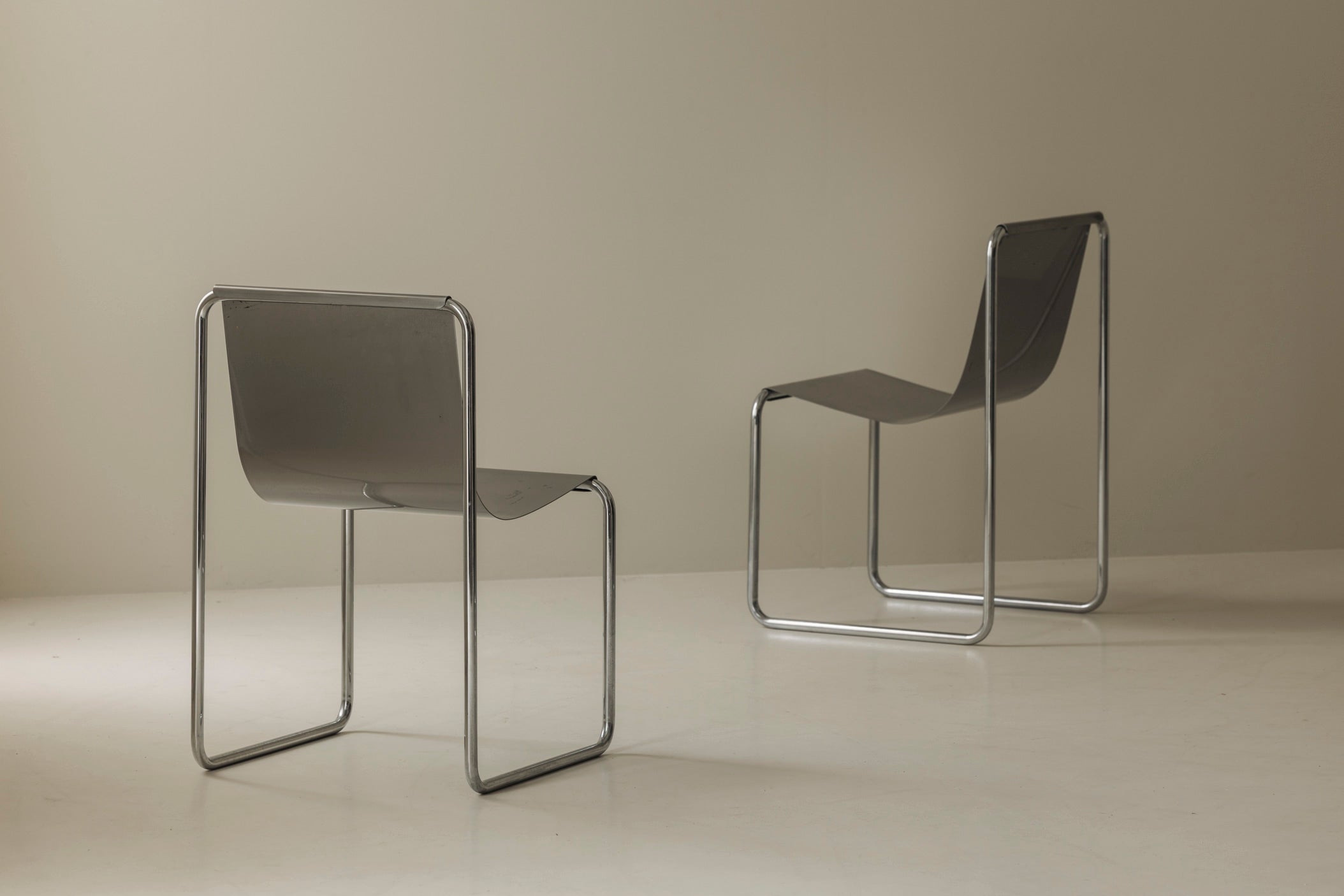 Very rare set of four dining chairs by Patrick Gingembre, France 1960s — alternate view