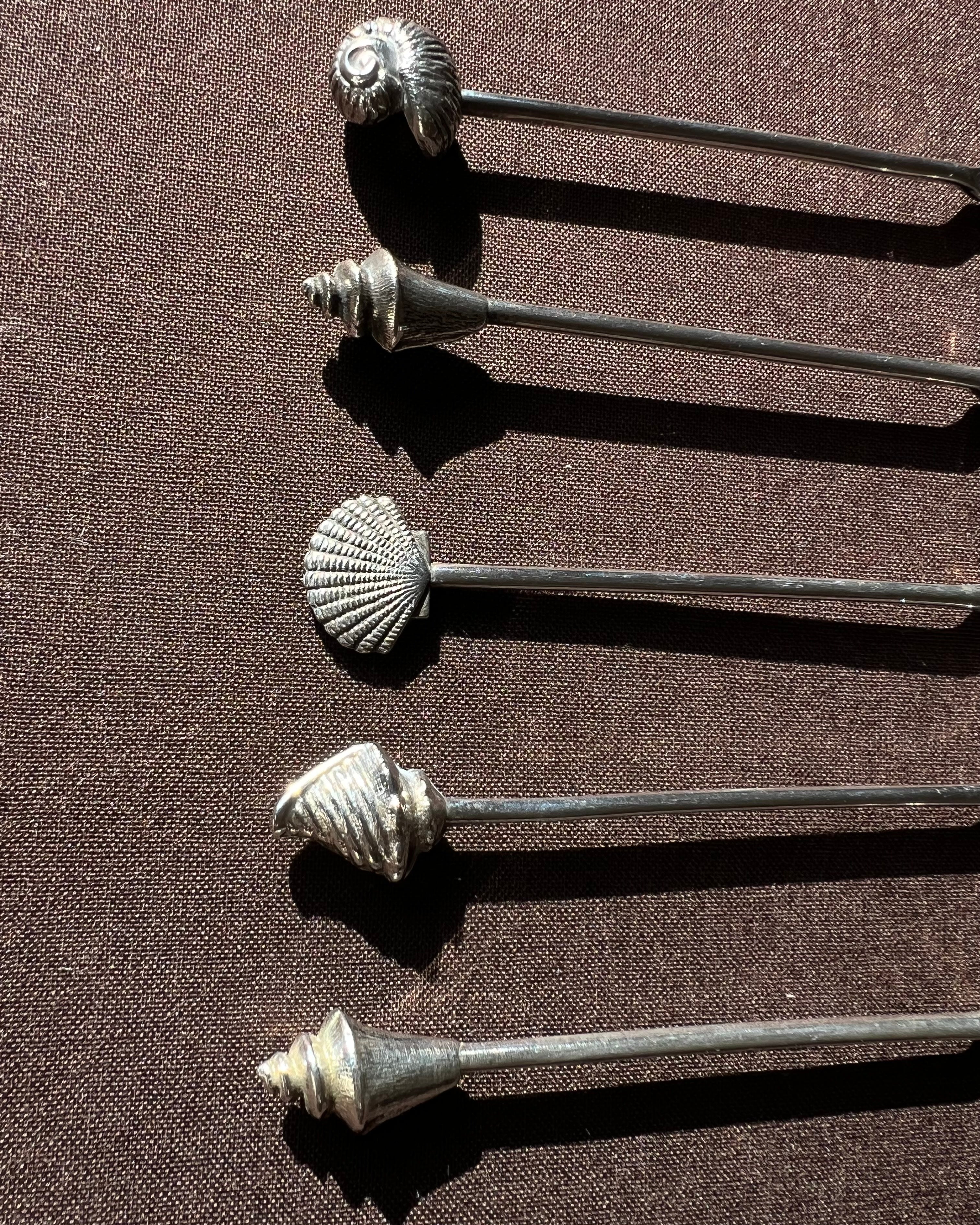 Silver Plated Shell Dessert Spoons — lifestyle setting