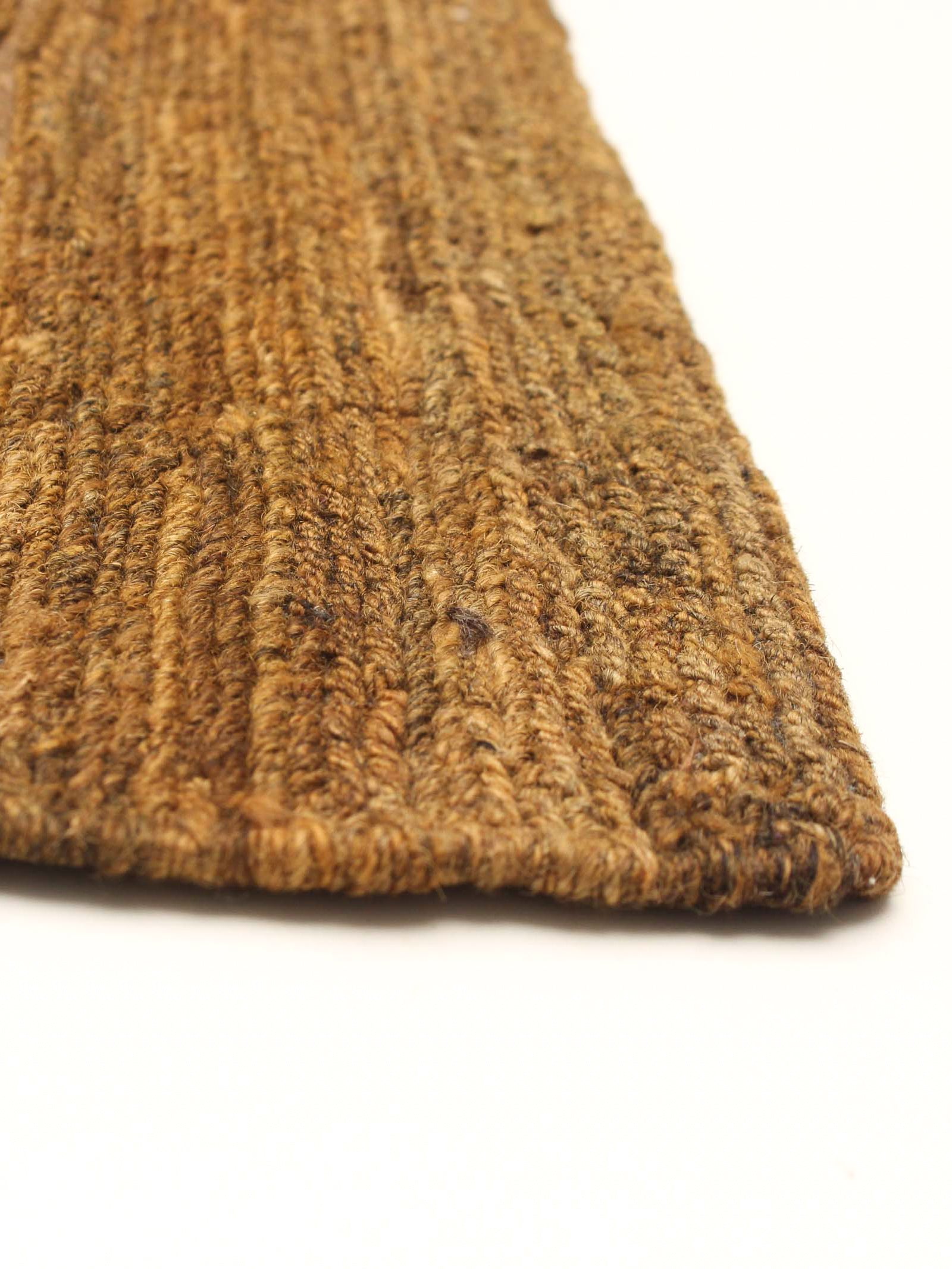 Flatweave Rug in Goldenrod 152 x 193 cm — side angle showing textured weave detail