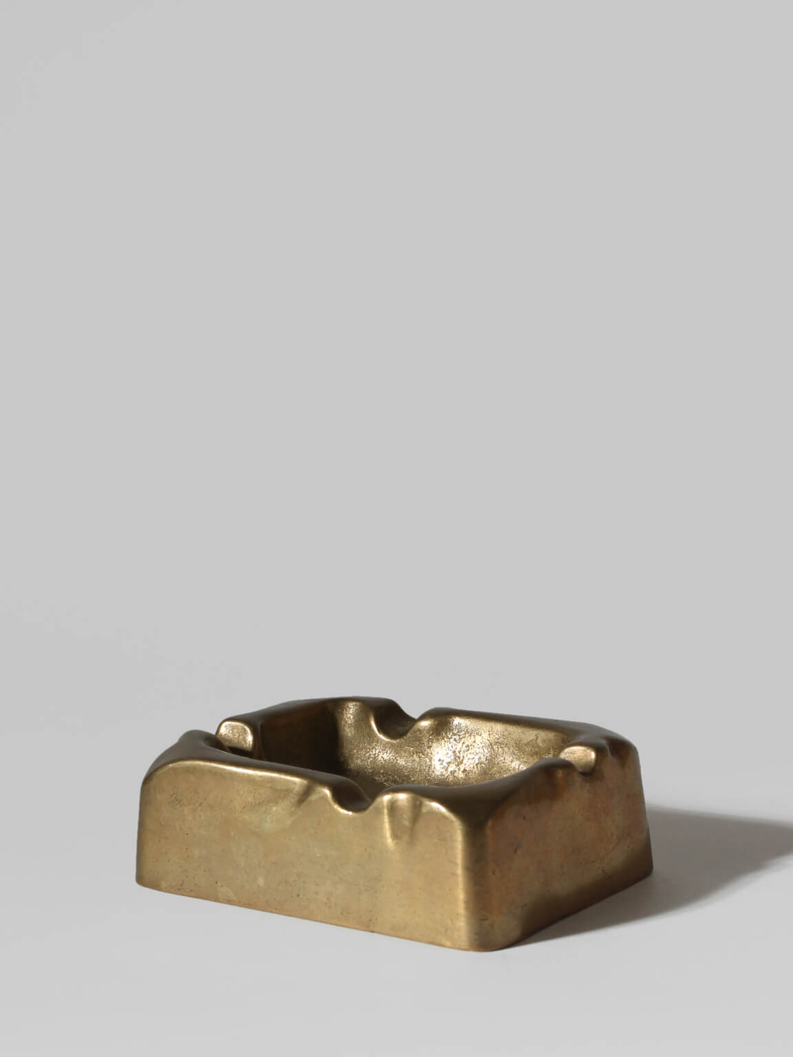 Solid Brass Organic Ashtray by Vintage Stories | The Oblist