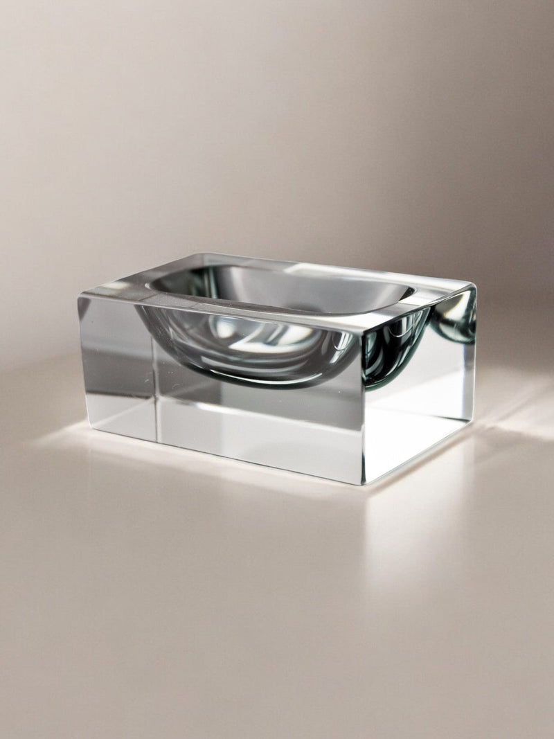 Sommerso ashtray by seguso, murano glass, italy, 1970's by Malamar Studio | The Oblist