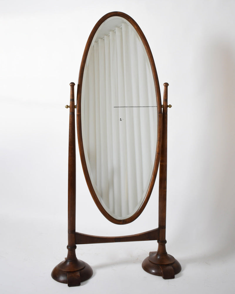 Arts and Crafts wooden psyche mirror by Barracuda Interiors | The Oblist