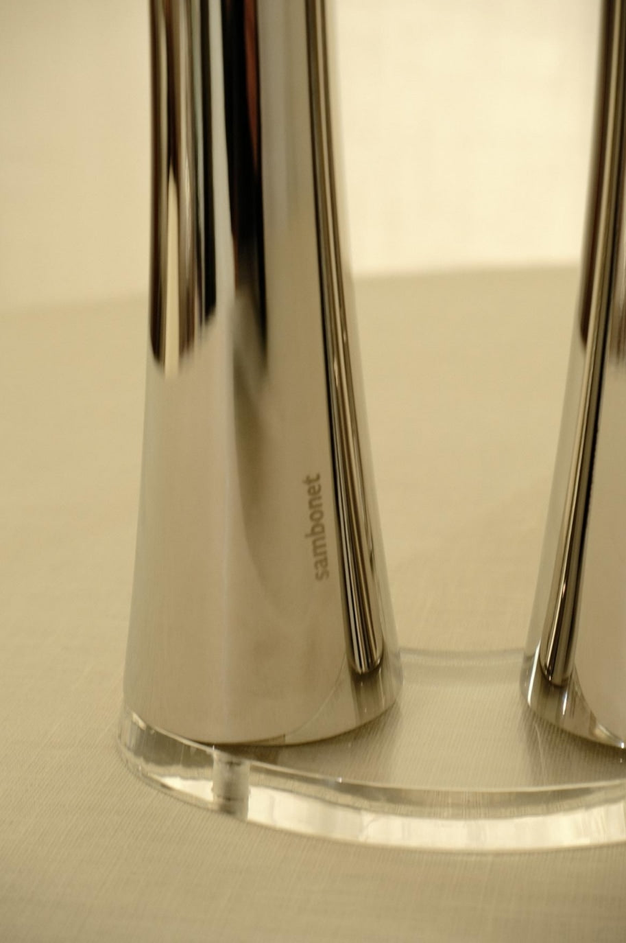 Sambonet Silver Candle Holder — detail view