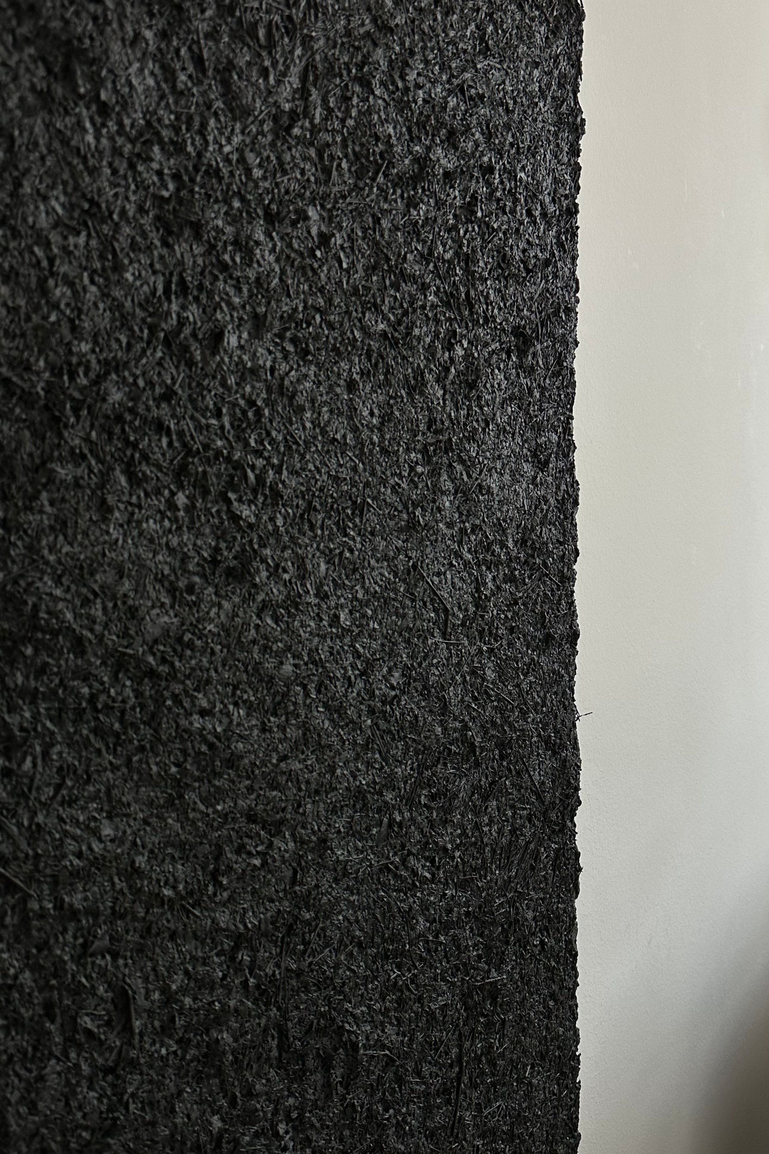 ARCHE 06' sculptural wall art — close-up of textured black surface