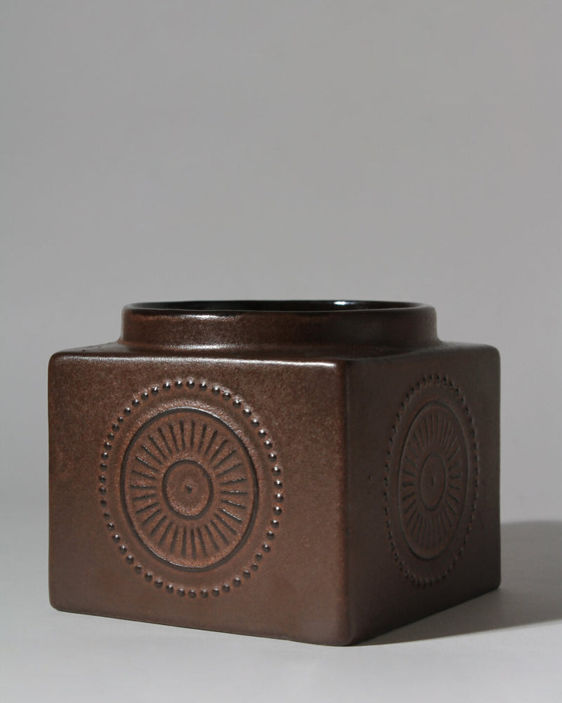 Göran Andersson Brown Ceramic Vase, 1960s, Sweden by Vintage Stories | The Oblist — handcrafted brown ceramic design