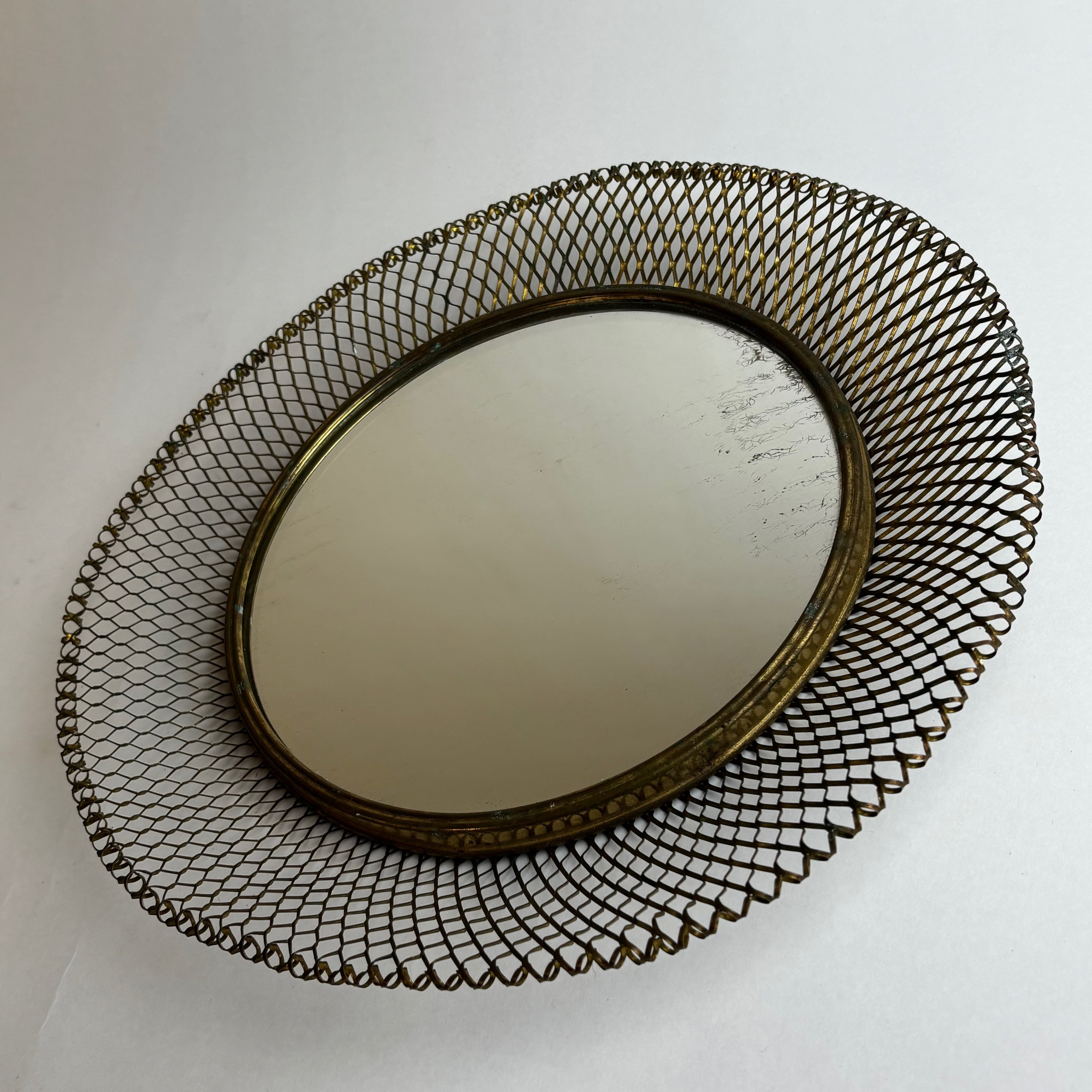 Wire Frame Mirror in the manner of Mategot — detail view