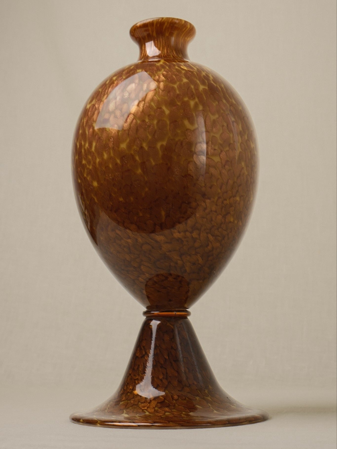 Murano Amber Speckled Glass Vase by Truffe Studio | The Oblist