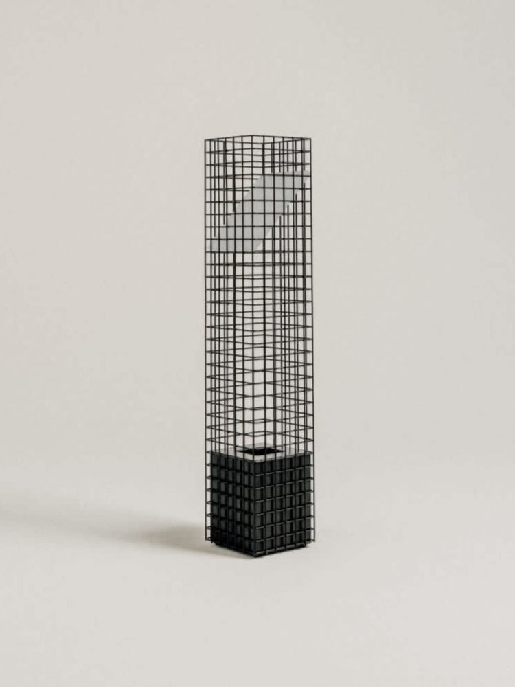 Ami Table Lamp in Steel Mesh and Glass — alternate view