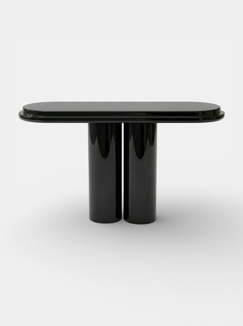Ida Black Lacquered Wood Console by Marbera | The Oblist