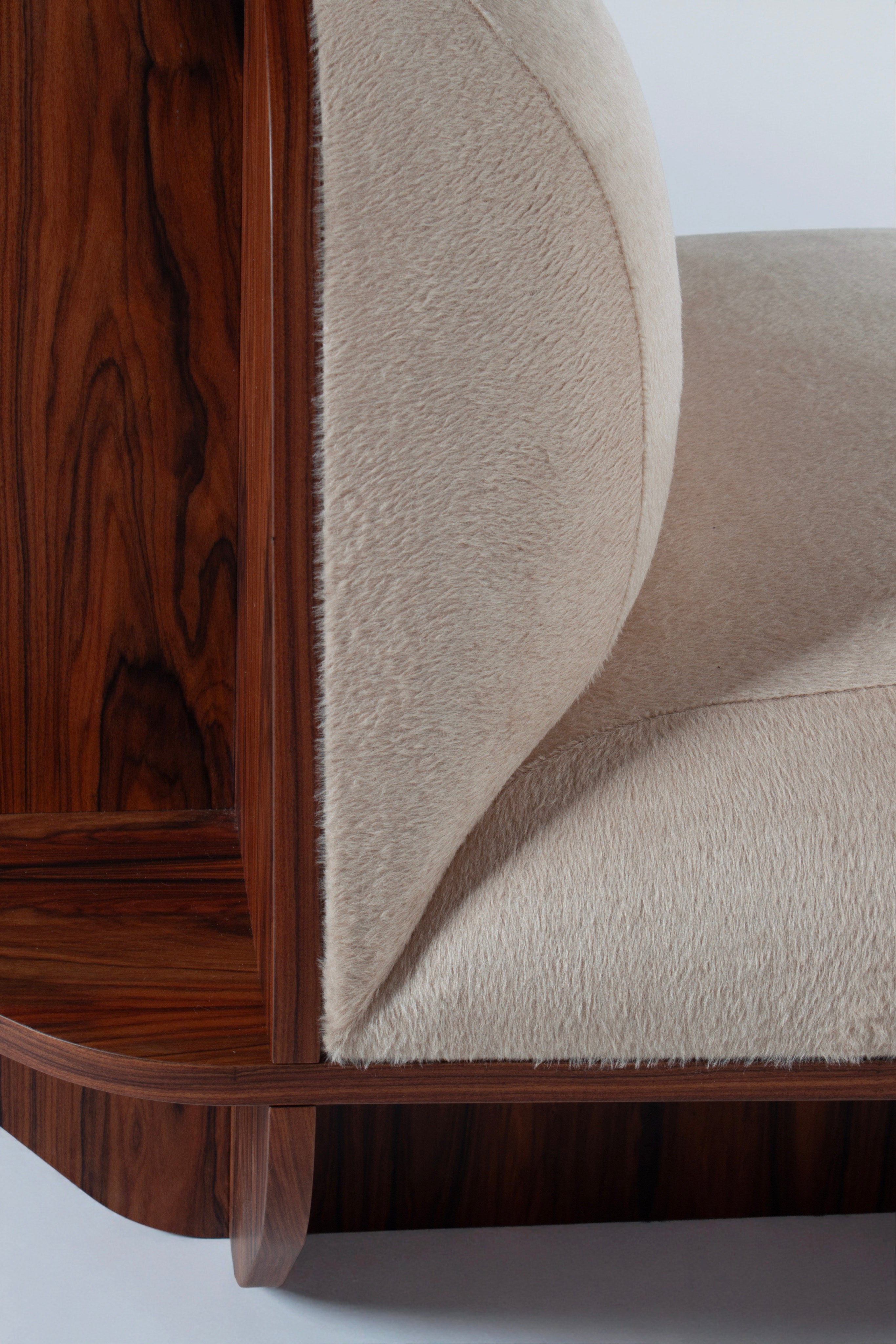 MATERA Armchair in Wood and Textile — in context
