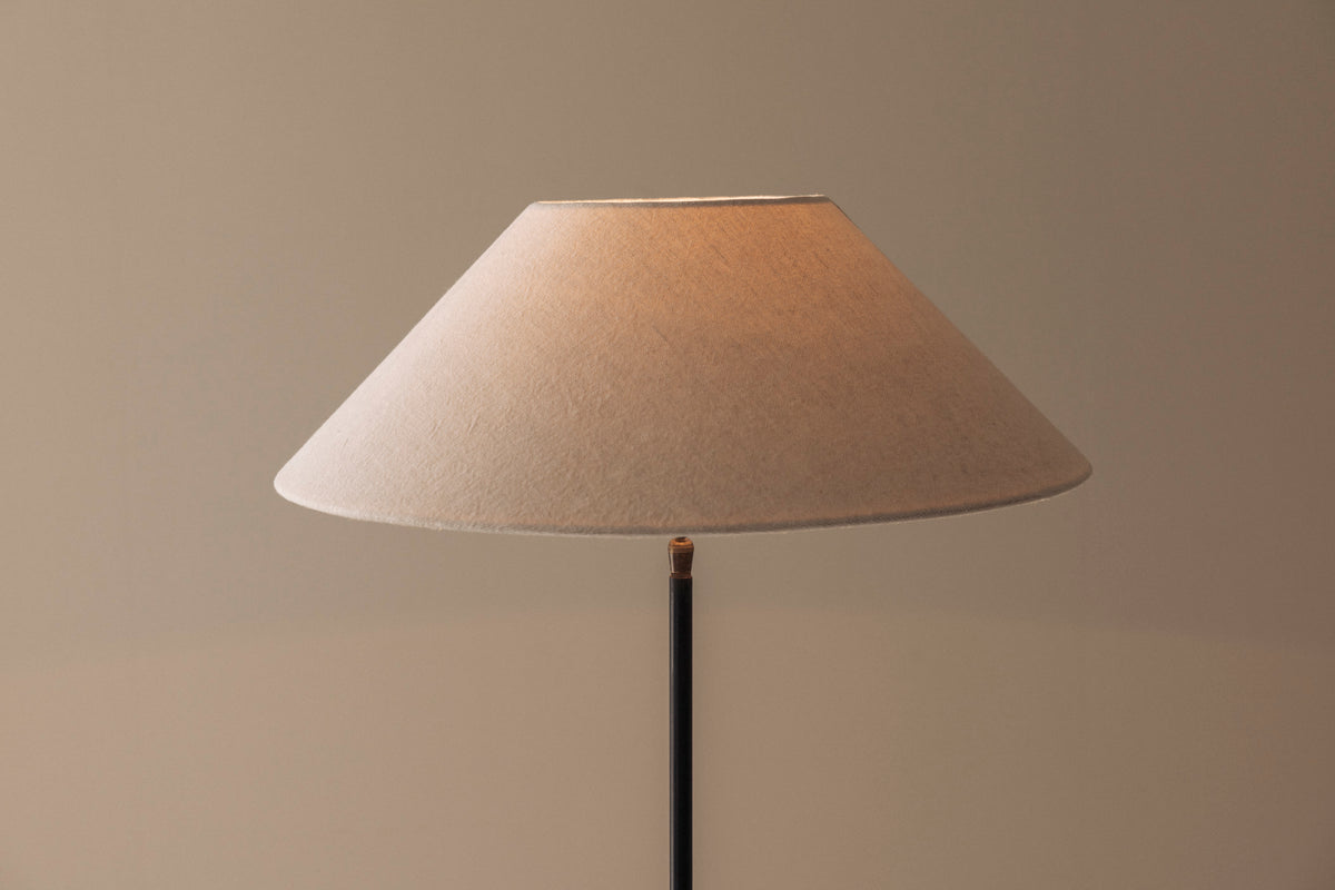 French Sculptural Adjustable Tripod Floor Lamp, 1950s — close-up