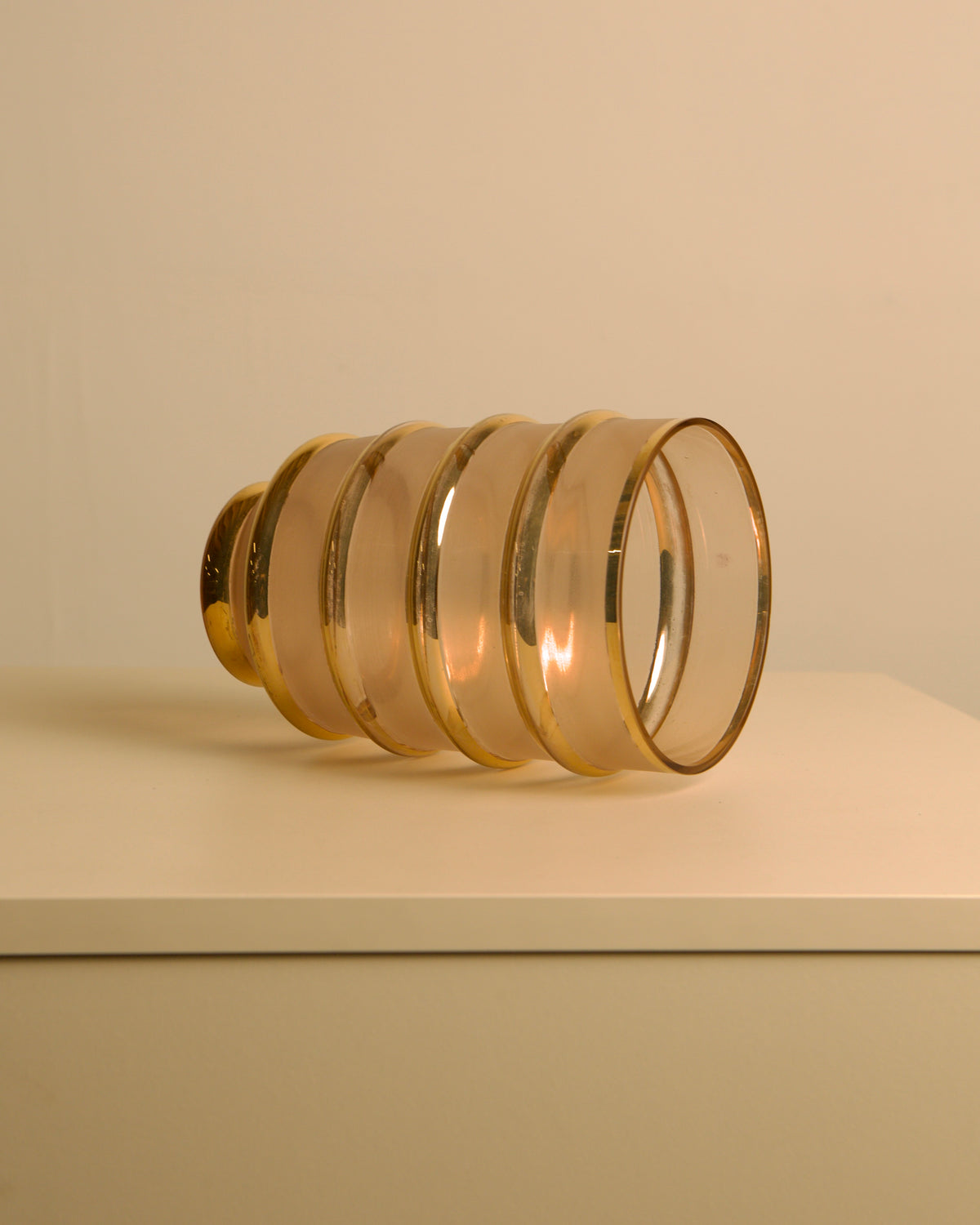 Italian opaque glass vase with patinated gilding, 1960s — alternate view