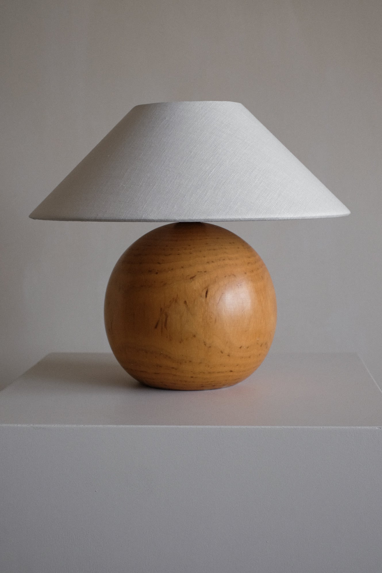 Wooden table lamp — alternate view