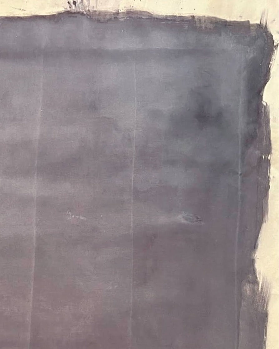 "Gray Mauve" Pigments, Ink on Raw Canvas