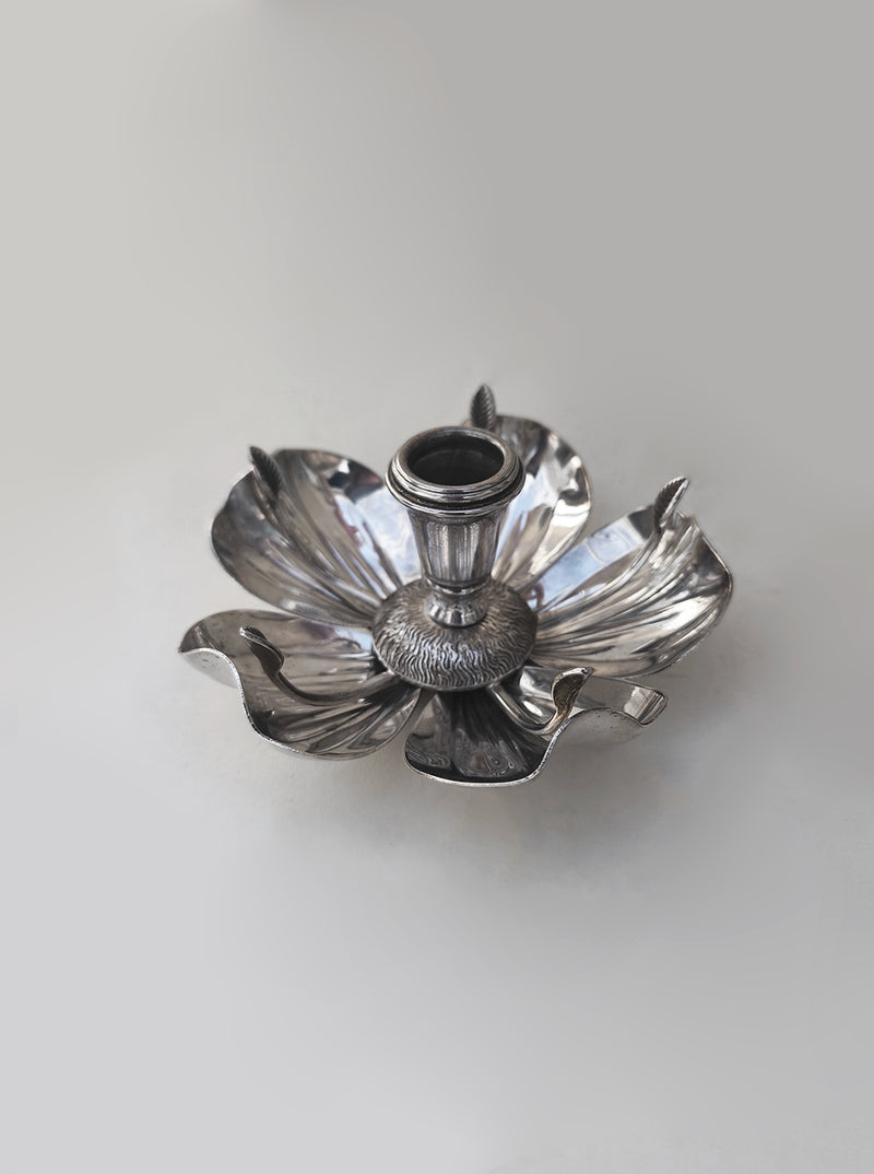 Art Nouveau Floral Candle Holder & Ashtray by Les Objoies | The Oblist