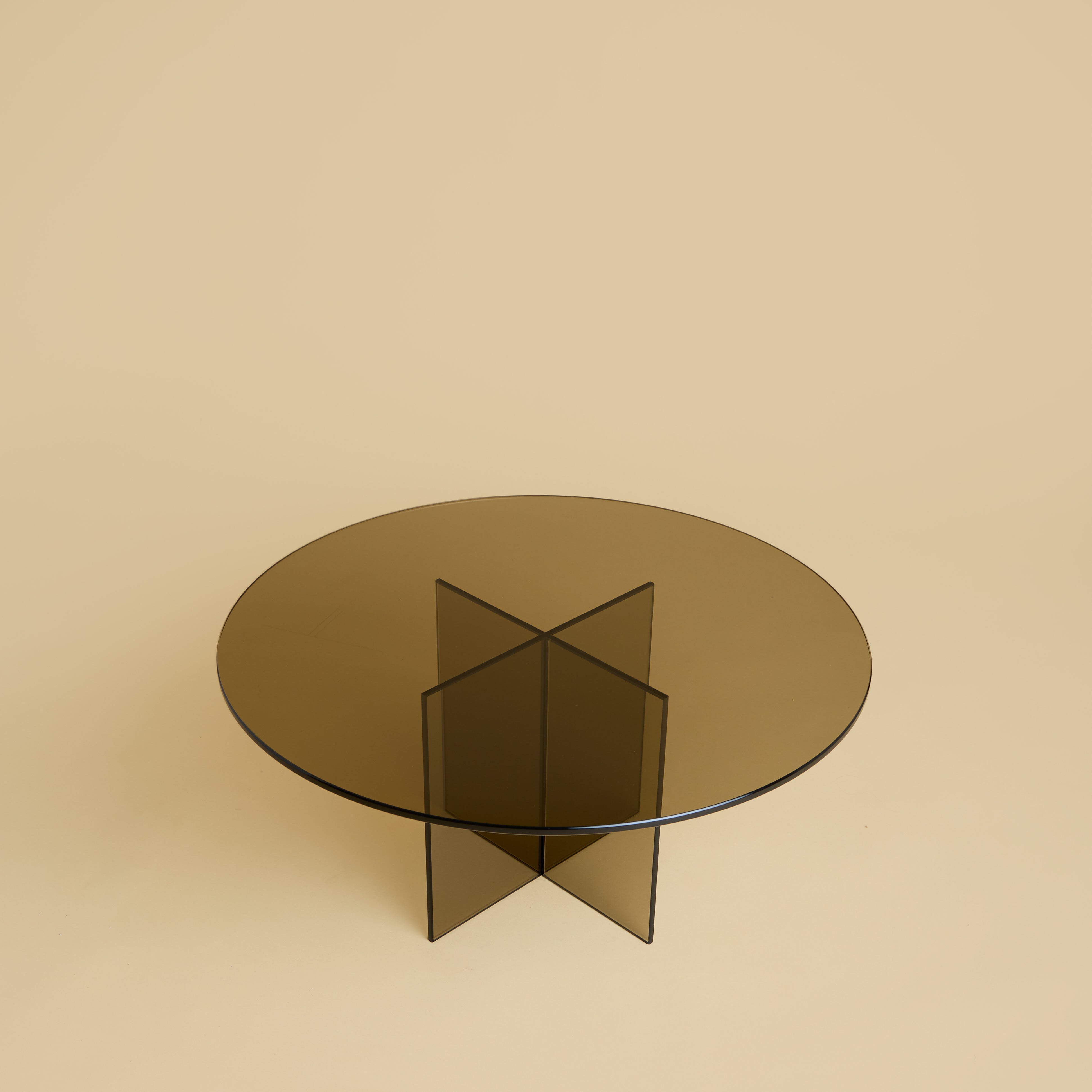 Round Glass Coffee Table - AKA Series — detail view