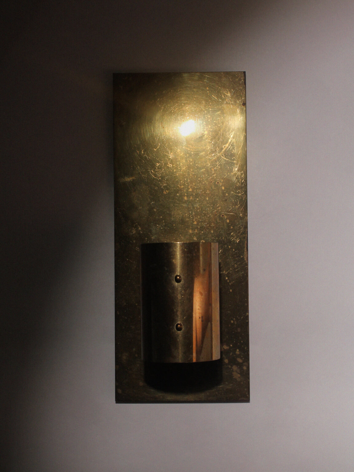 Mid-Century Brass Candle Sconce From Colseth, Norway — detail view