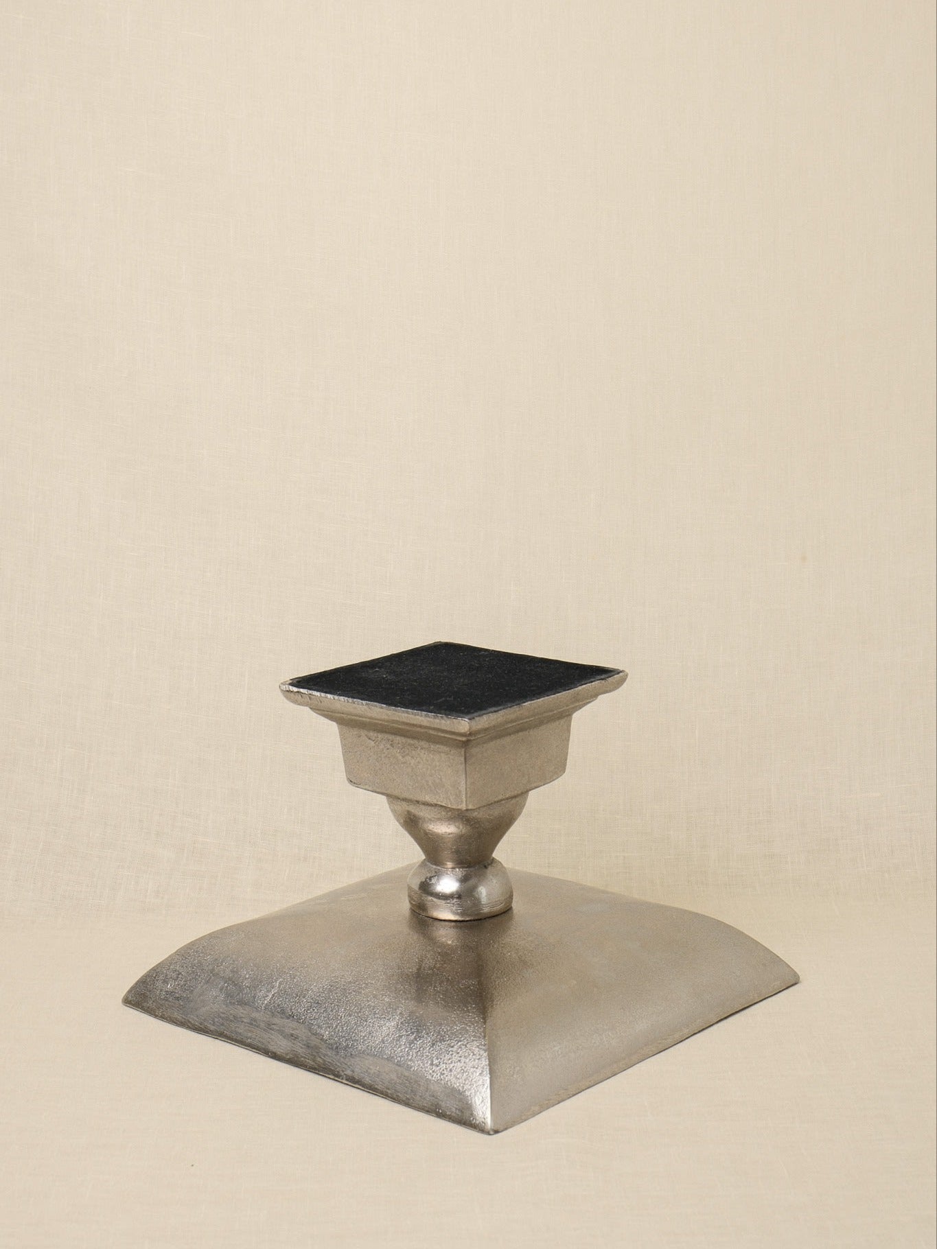 Silver-Toned Pedestal Centerpiece Bowl — lifestyle setting