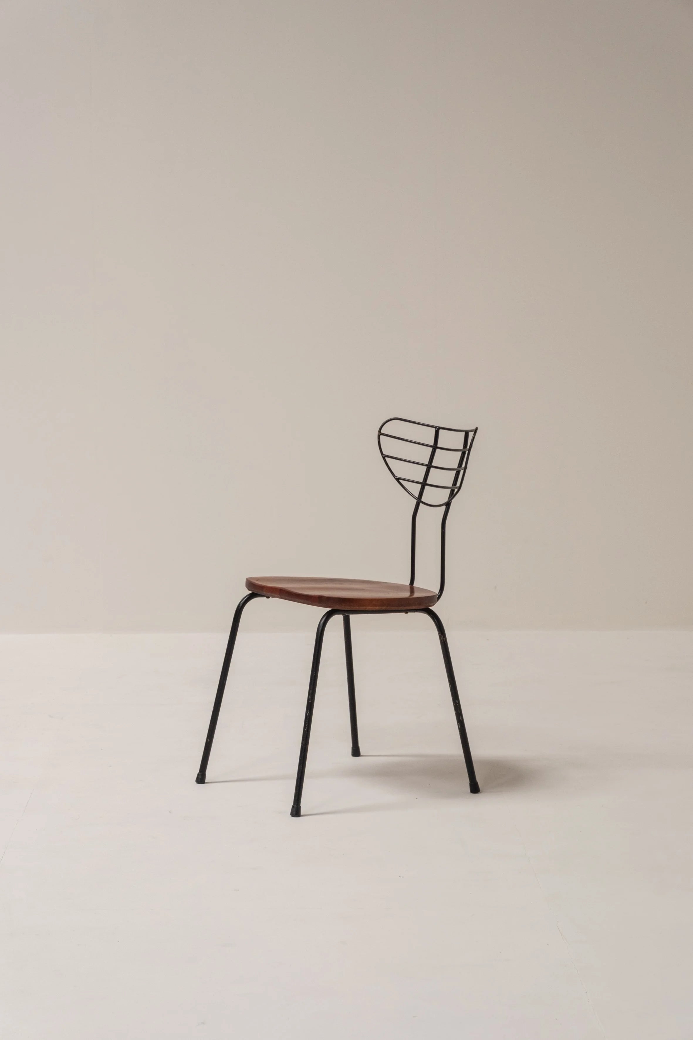 Set of 6 ‘Radar’ Dining Chairs Attributed to Willy Van Der Meeren for Imexcotra, Belgium — close-up
