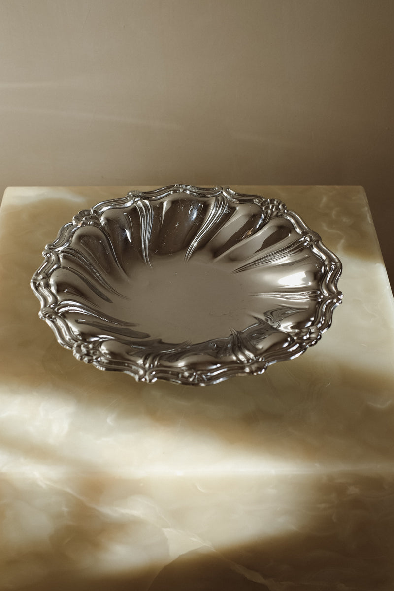 Italian Decorative Bowl by septembre studios | The Oblist — silver metal finish