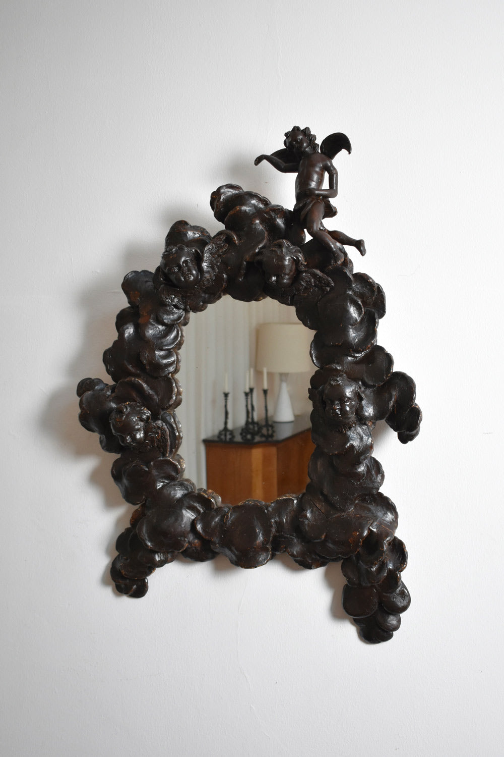 Baroque Mirror, XVIIth c. — detail view