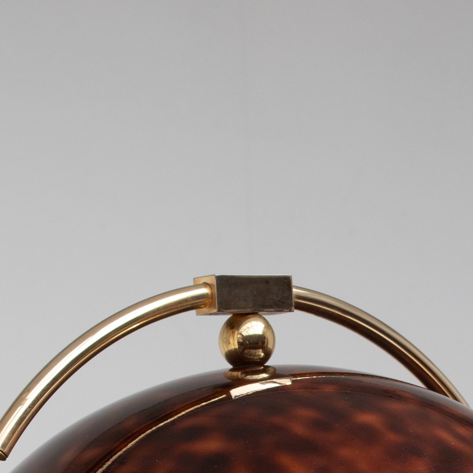 Vintage Tortoiseshell Table Lamp in Brass — alternate view