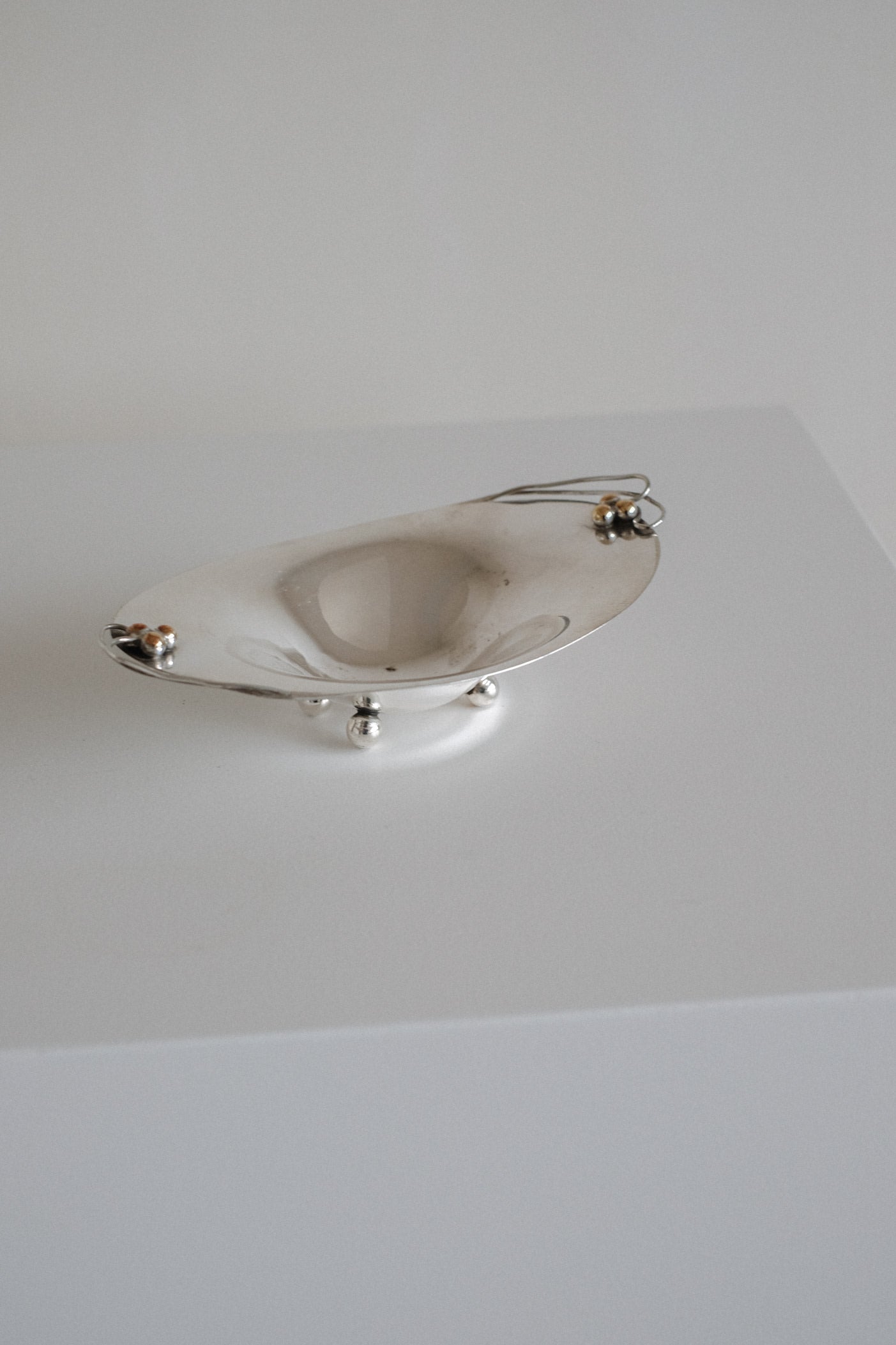 Small Silverplated Bowl — top view highlighting smooth reflective surface
