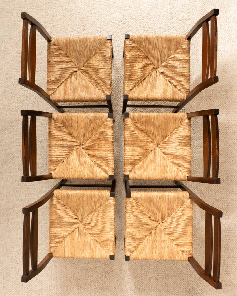 Set of 6 Italian Chairs - 1960s