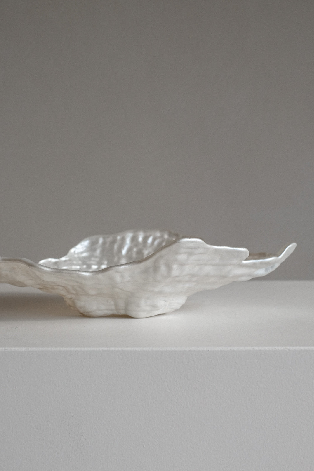 Glass Oyster Shaped Bowl — in context