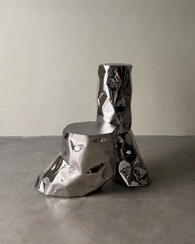 Stainless Steel Chair - Tronco Series by Nitush Aroosh by Nitush Aroosh | The Oblist