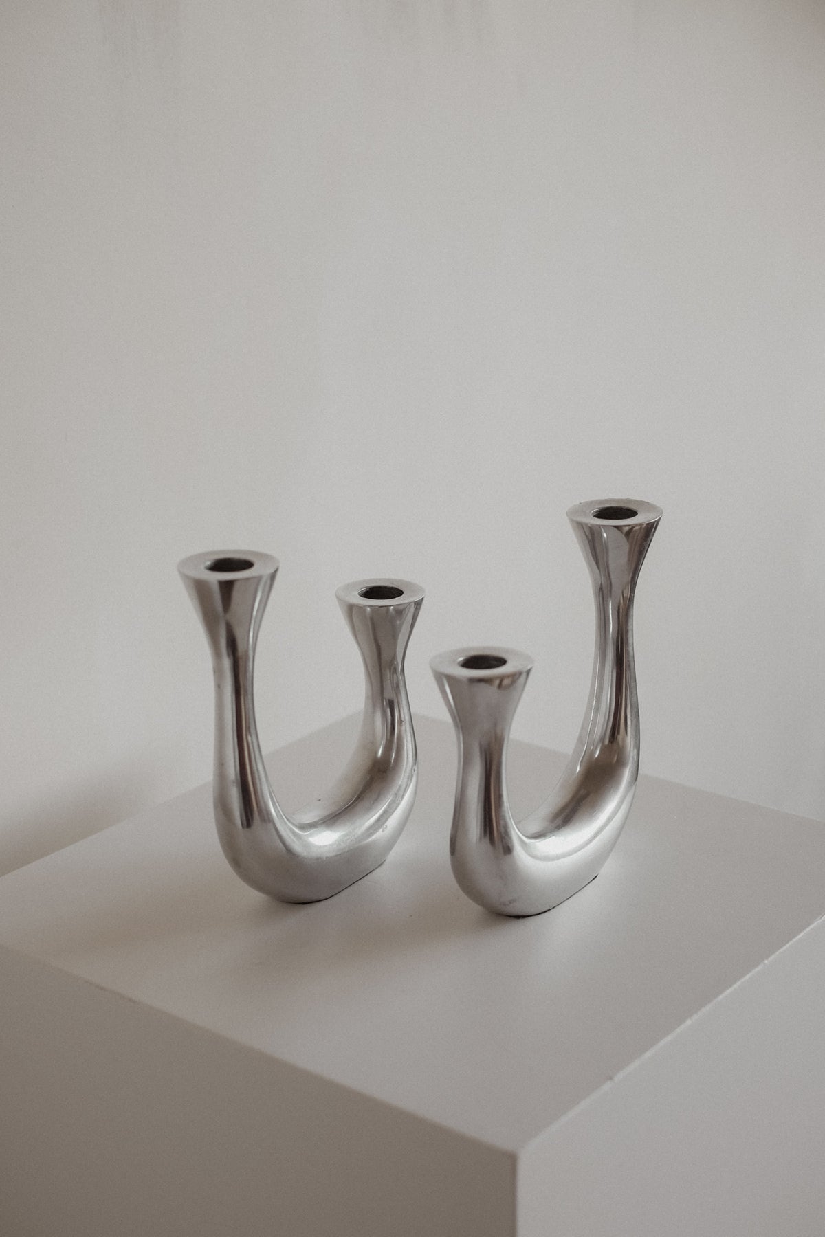 Sculptural Harmony Double Taper Candelabra — additional view