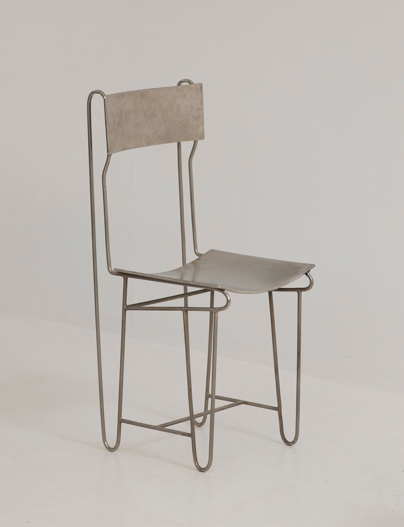 Set of 4 Metal Artist Dining Chairs from France Circa 1960-70